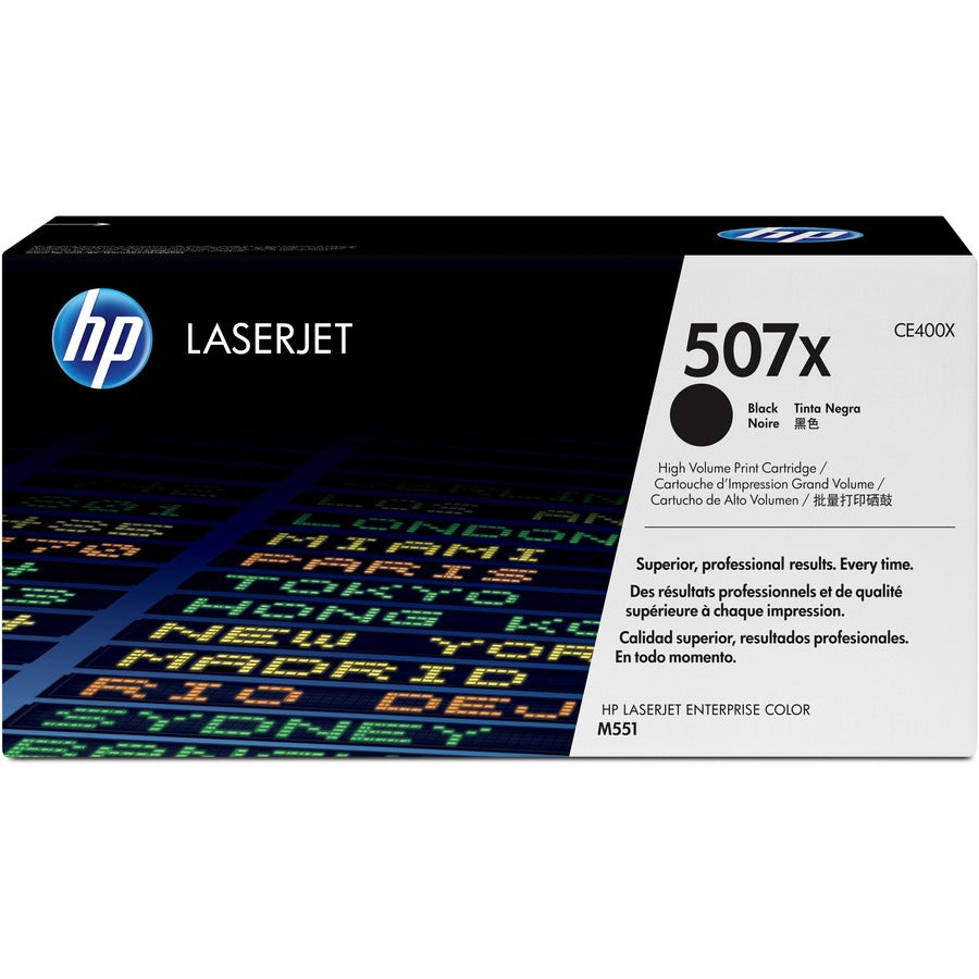 Cartouche de toner laser authentique HP 507X (CE400X) - Paquet unique - Noir - 1 pièce CE400X