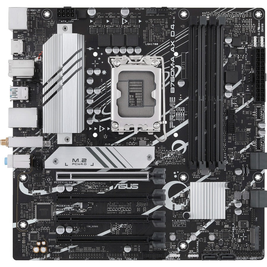Asus Prime B760M-A AX D4 Desktop Motherboard - Intel B760 Chipset - Socket LGA-1700 - Micro ATX PRIMEB760M-AAXD4
