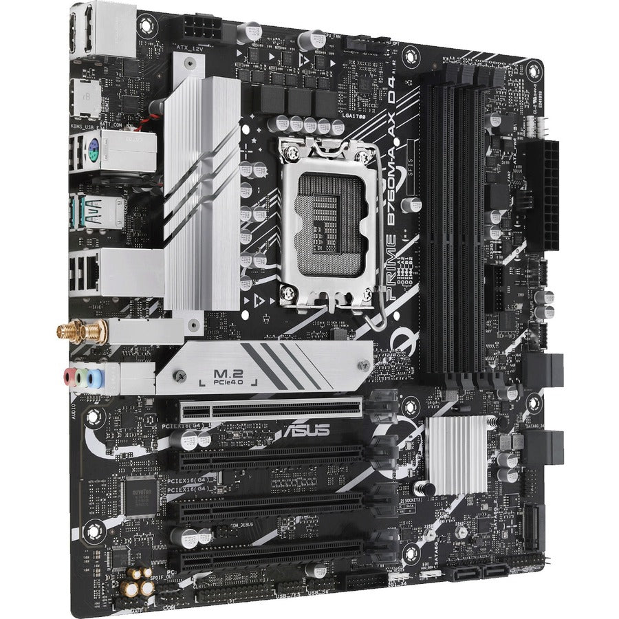 Asus Prime B760M-A AX D4 Desktop Motherboard - Intel B760 Chipset - Socket LGA-1700 - Micro ATX PRIMEB760M-AAXD4