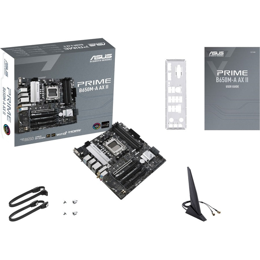 Asus Prime B650M-A AX II Gaming Desktop Motherboard - AMD B650 Chipset - Socket AM5 - Micro ATX PRIME B650M-A AX II