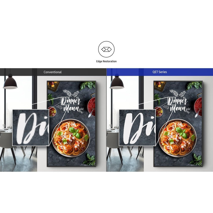 Samsung QET Series 55" QE55T - Écran LED UHD 4K Crystal à éclairage direct pour les entreprises LH55QETELGCXGO