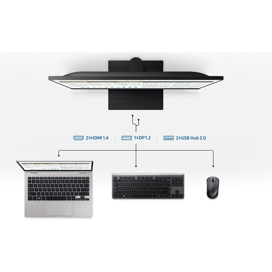 Samsung F22T454FQN 22" Full HD LCD Monitor - 16:9 - Black LF22T454FQNXGO