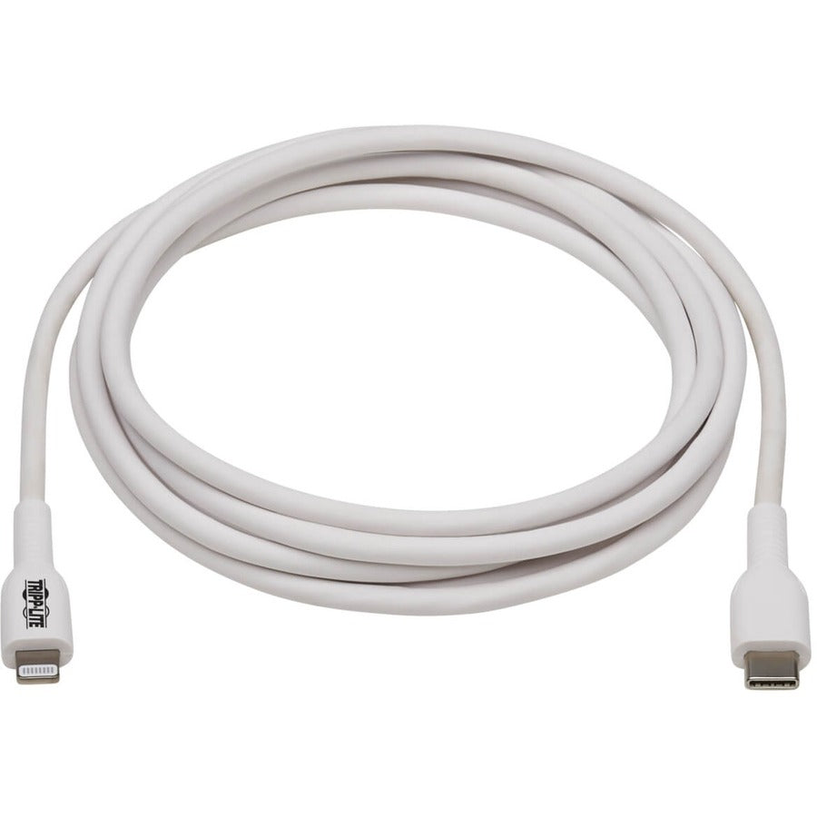 Tripp Lite USB-C to Lightning Sync/Charge Cable (M/M), MFi Certified, White, 2 m (6.6 ft.) M102-02M-WH