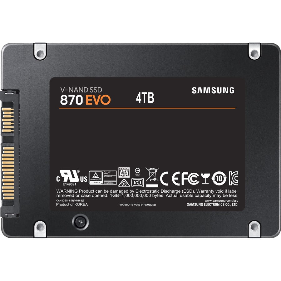 Disque SSD Samsung 870 EVO MZ-77E4T0B/AM 4 To - Interne 2,5" - SATA (SATA/600) MZ-77E4T0B/AM