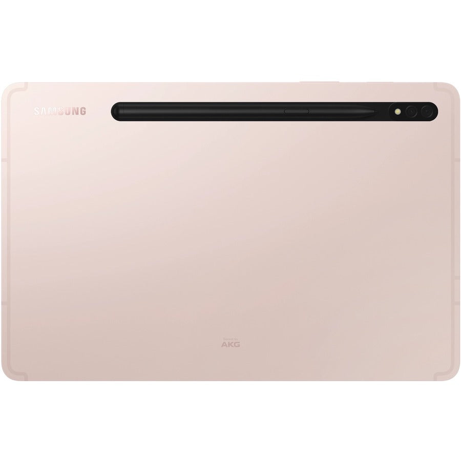 Samsung Galaxy Tab S8 SM-X700 Tablet - 11" - Octa-core (Cortex X2 Single-core (1 Core) 3 GHz + Cortex A710 Triple-core (3 Core) 2.50 GHz + Cortex A510 Quad-core (4 Core) 1.80 GHz) - 8 GB RAM - 128 GB Storage - Pink Gold SM-X700NIDAXAC