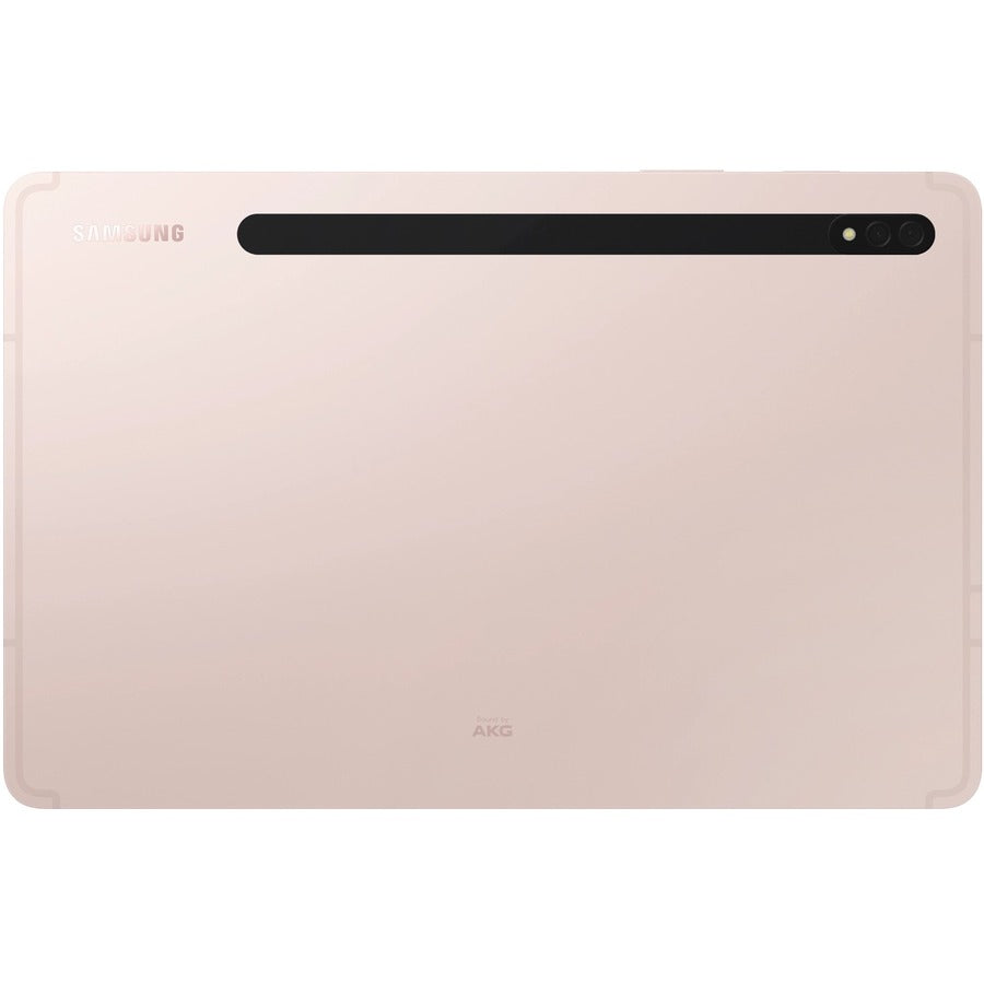 Samsung Galaxy Tab S8 SM-X700 Tablet - 11" - Octa-core (Cortex X2 Single-core (1 Core) 3 GHz + Cortex A710 Triple-core (3 Core) 2.50 GHz + Cortex A510 Quad-core (4 Core) 1.80 GHz) - 8 GB RAM - 128 GB Storage - Pink Gold SM-X700NIDAXAC