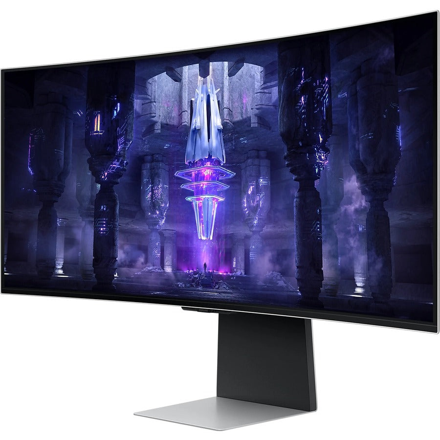 Moniteur OLED de jeu à écran incurvé UW-QHD de 34 po Samsung Odyssey G8 S34BG850SN - 21:9 - Argent LS34BG850SNXZA