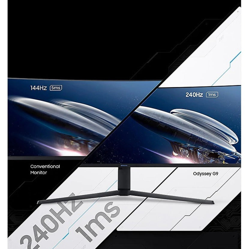 Samsung Odyssey G9 C49G95TSSN Moniteur LCD de jeu LED à écran incurvé UW-QHD de 48,7 po - 32:9 - Noir, Blanc, Noir mat LC49G95TSSNXZA