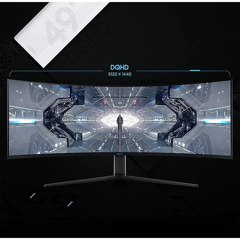 Samsung Odyssey G9 C49G95TSSN Moniteur LCD de jeu LED à écran incurvé UW-QHD de 48,7 po - 32:9 - Noir, Blanc, Noir mat LC49G95TSSNXZA