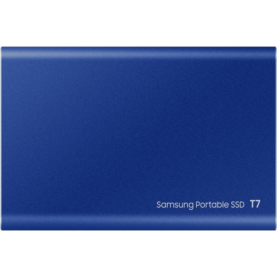 Samsung T7 MU-PC2T0R/WW 1 TB Portable Solid State Drive - External - PCI Express NVMe - Indigo Blue MU-PC1T0H/AM