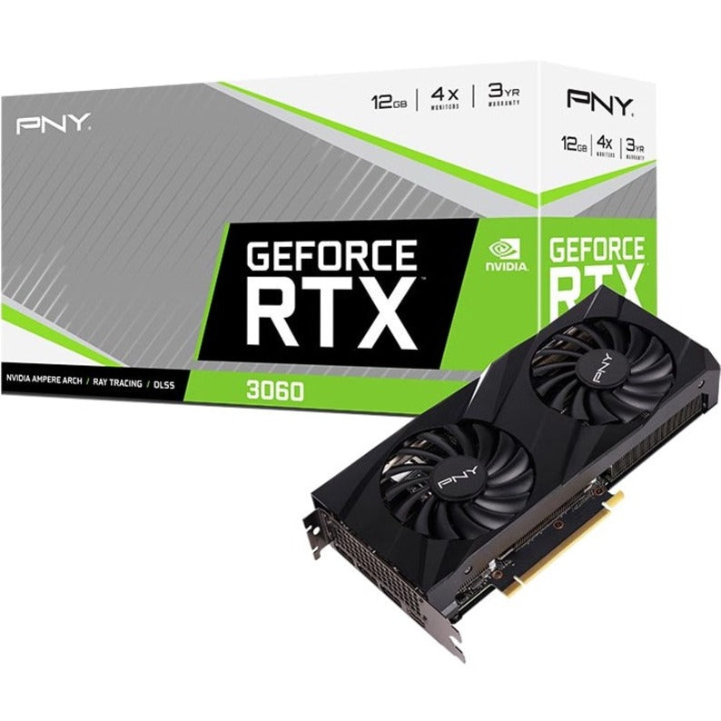 Carte graphique PNY NVIDIA GeForce RTX 3060 - 12 Go GDDR6 VCG306012DFBPB1