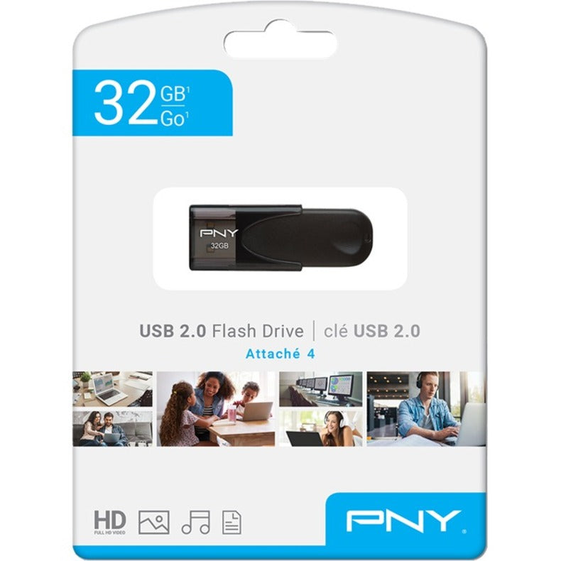 PNY 32GB Attaché 4 2.0 Flash Drive P-FD32GATT4-GE