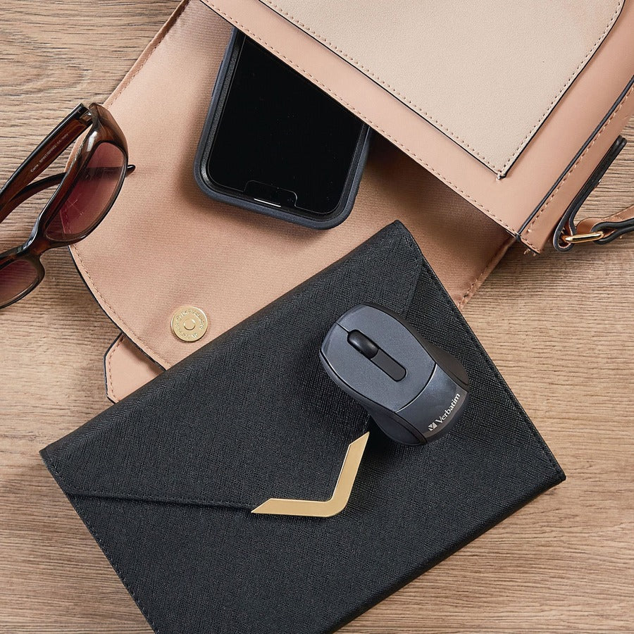 Mini souris optique de voyage sans fil Verbatim - Graphite 97470