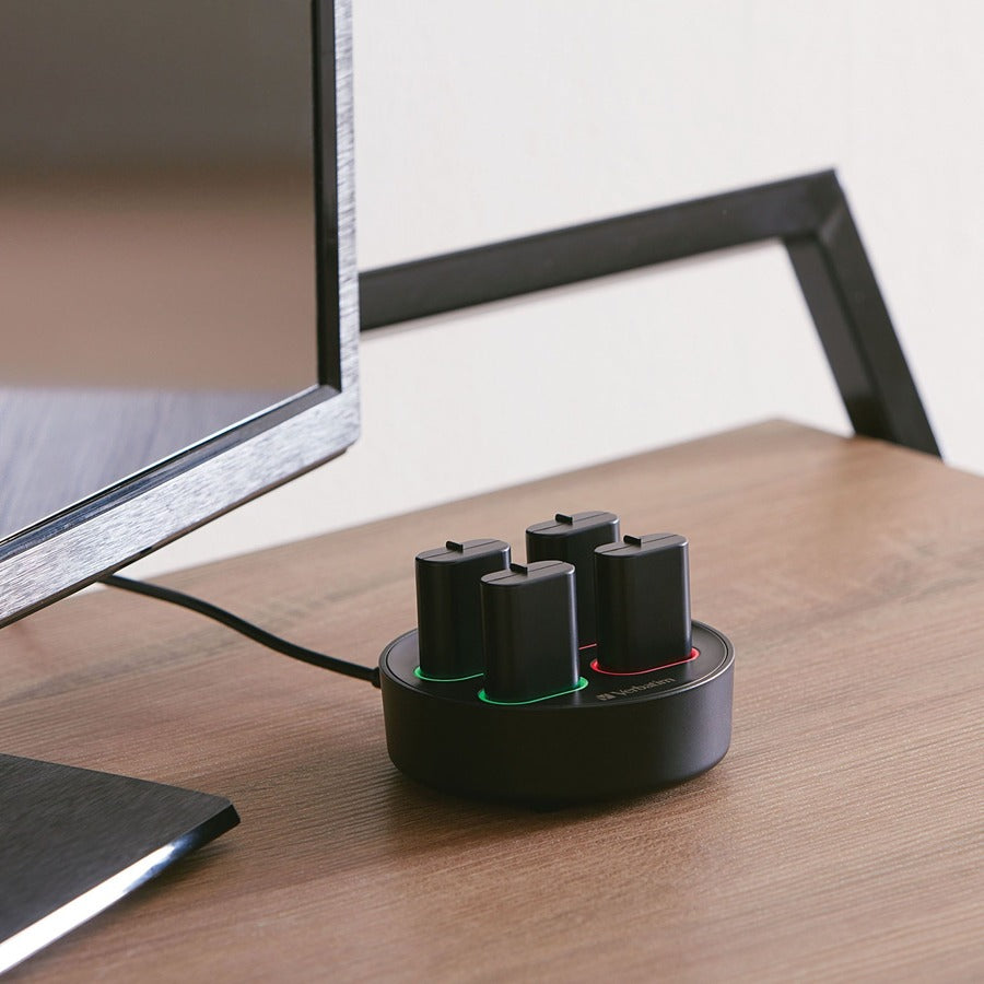 Support de chargement Verbatim à utiliser avec les batteries rechargeables pour manette Xbox 70729