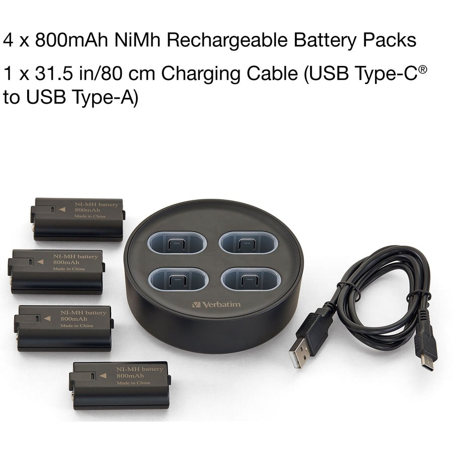 Support de chargement Verbatim à utiliser avec les batteries rechargeables pour manette Xbox 70729