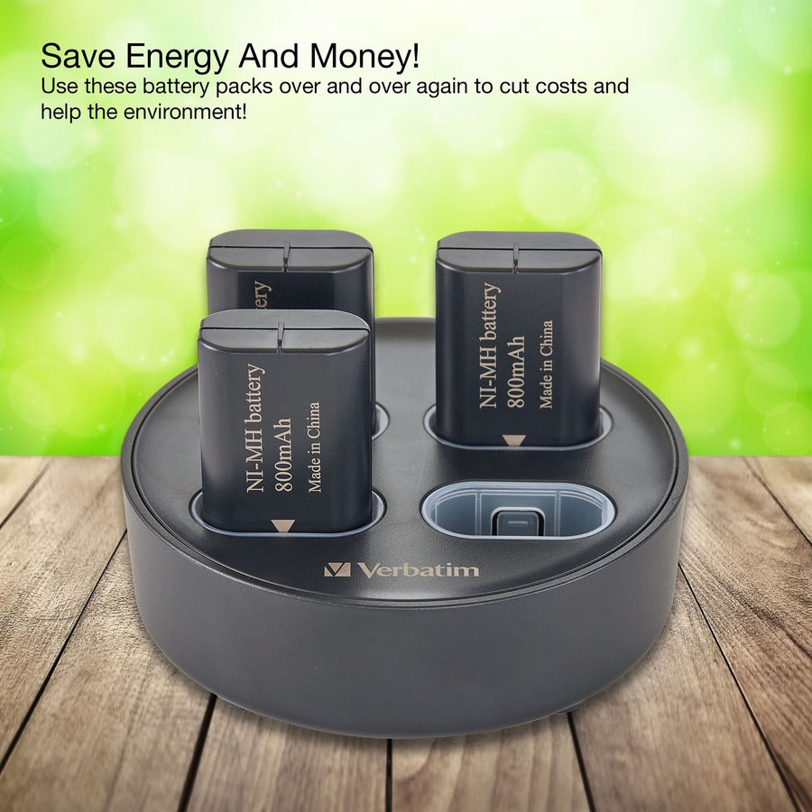 Support de chargement Verbatim à utiliser avec les batteries rechargeables pour manette Xbox 70729