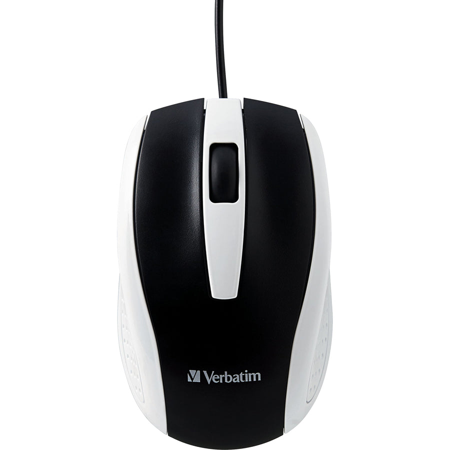 Souris optique pour ordinateur portable filaire Verbatim - Blanche 99740