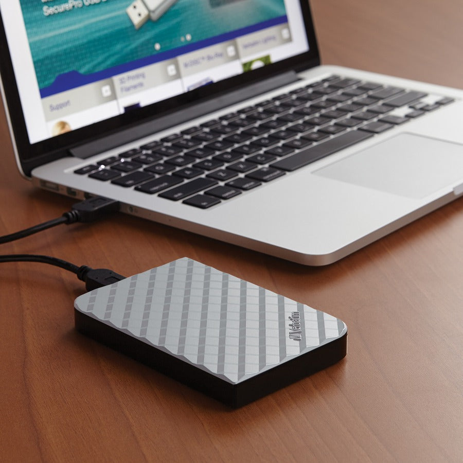 Disque dur portable Verbatim Store 'n' Go de 2 To, USB 3.0 - Argent diamant 99375