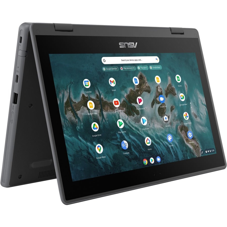 Asus Chromebook Flip CR1 CR1100FKA-C1-CA 11.6" Touchscreen Convertible 2 in 1 Chromebook - HD - 1366 x 768 - Intel Celeron N4500 Dual-core (2 Core) 1.10 GHz - 4 GB Total RAM - 4 GB On-board Memory - 32 GB Flash Memory - Dark Gray CR1100FKA-C1-CA