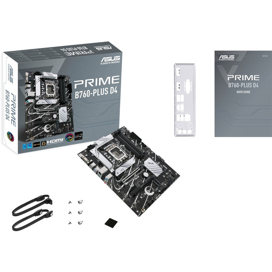 Asus Prime B760-PLUSD4 Desktop Motherboard - Intel B760 Chipset - Socket LGA-1700 - ATX PRIMEB760-PLUSD4