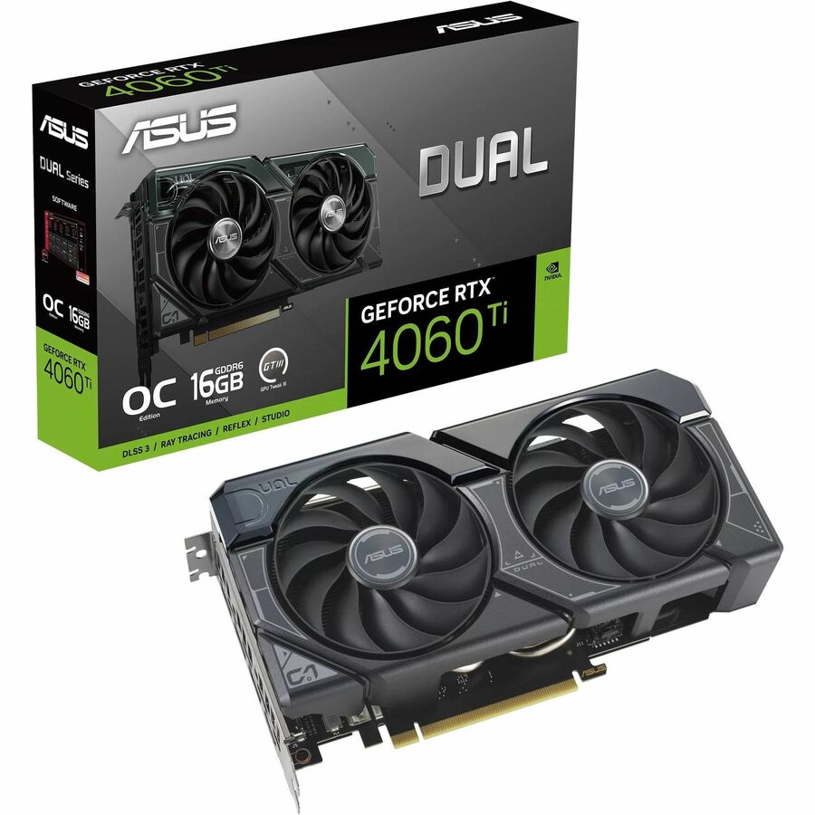 Carte graphique Asus NVIDIA GeForce RTX 4060 Ti - 16 Go GDDR6 DUAL-RTX4060TI-O16G