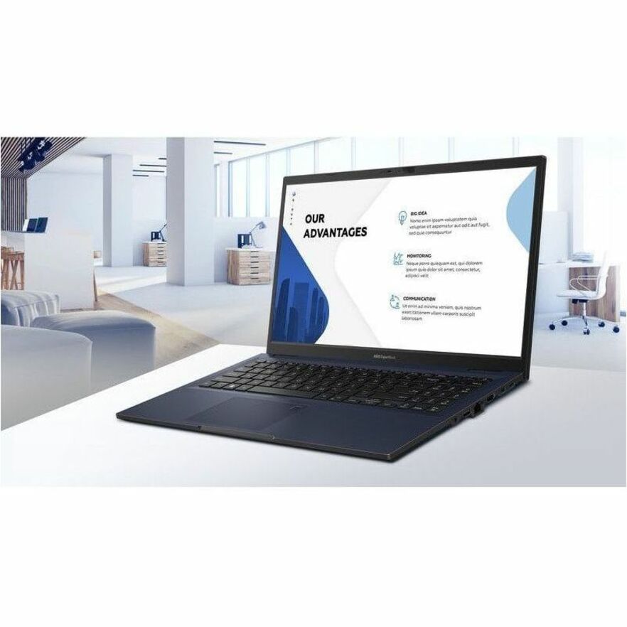 Asus ExpertBook Essential B1 B1502 B1502CBA-Q51P-CB 15.6" Notebook - Intel Core i5 12th Gen i5-1235U Deca-core (10 Core) 1.30 GHz - 8 GB Total RAM - 512 GB SSD - Star Black B1502CBA-Q51P-CB