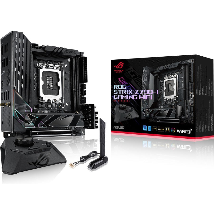 Carte mère de bureau de jeu Asus ROG Strix STRIX Z790-I GAMING WIFI - Chipset Intel Z790 - Socket LGA-1700 - Mini ITX ROGSTRIXZ790-IGAMINGWIFI