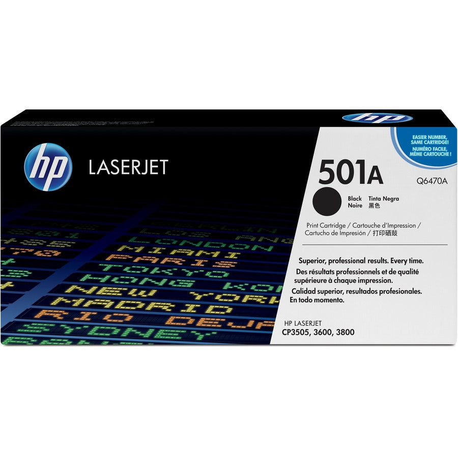 Cartouche de toner authentique HP 501A (Q6470A) - Paquet unique Q6470A