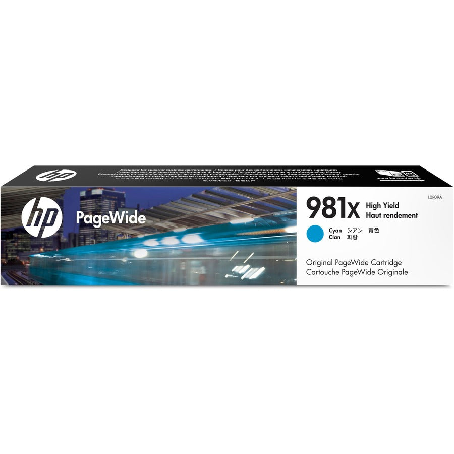 HP 981X (L0R09A) Cartouche d'encre originale à page large à haut rendement - Paquet unique - Cyan - 1 de chaque L0R09A
