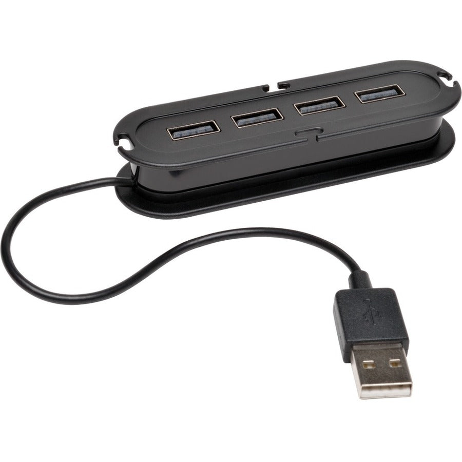 Tripp Lite Hub ultra-mini haute vitesse USB 2.0 à 4 ports avec adaptateur secteur U222-004-R