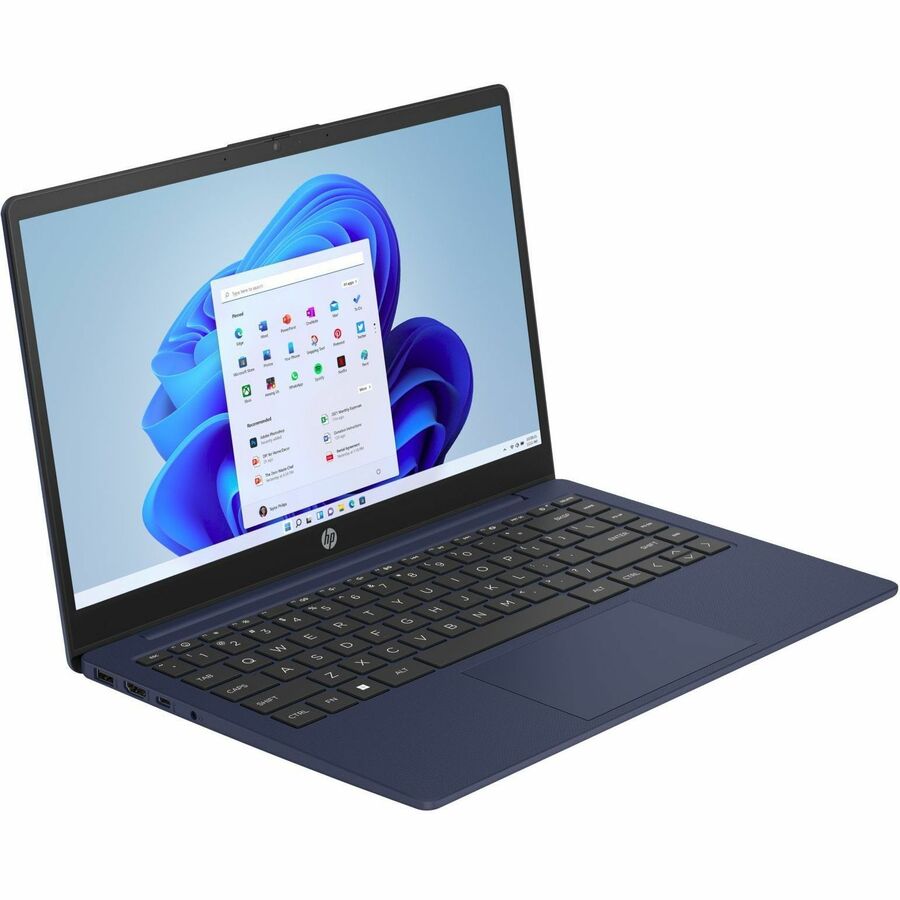 Ordinateur portable HP 14-em0000 14-em0010ca 14" - Full HD - 1920 x 1080 - AMD Ryzen 3 7320U Quad-core (4 cœurs) - 8 Go de RAM totale - 8 Go de mémoire intégrée - 256 Go SSD - Bleu soir 7P9U4UA# ABL