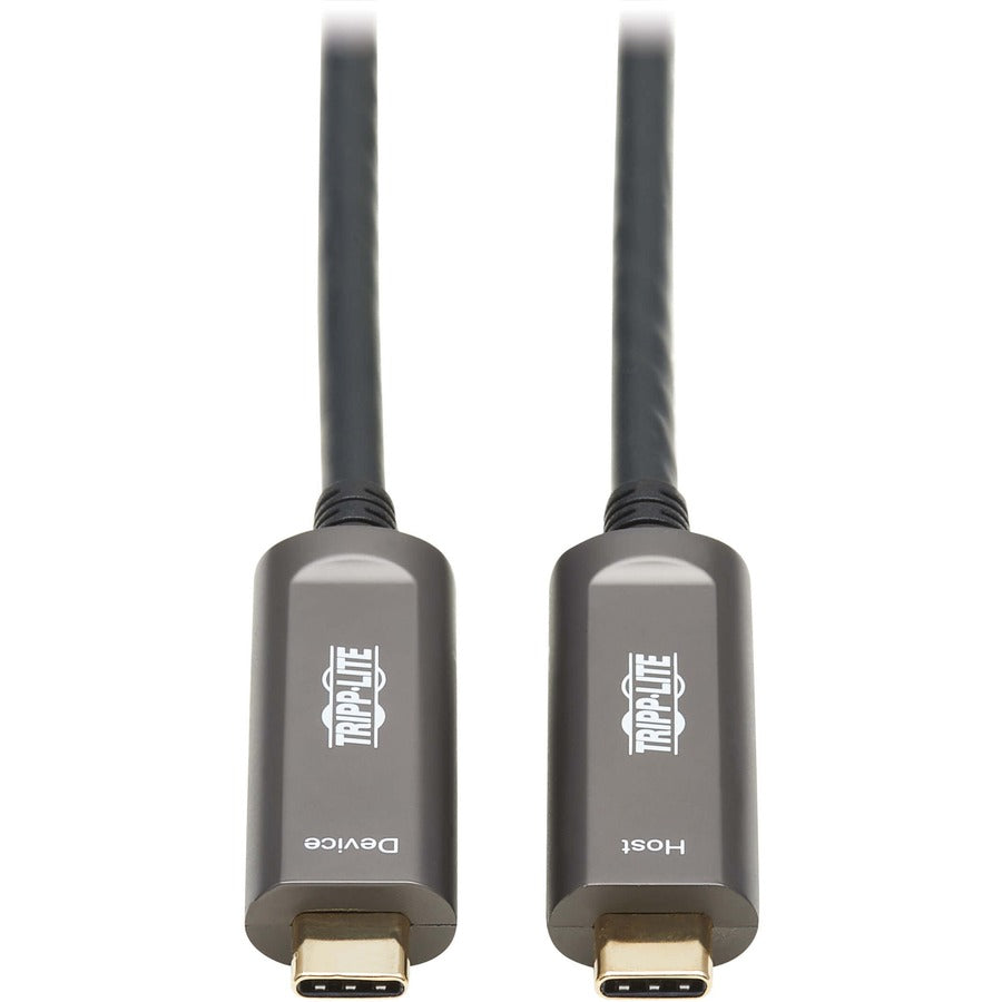 Tripp Lite USB 3.2 Gen 2 Fiber Active Optical Cable, M/M, 15 m (49 ft.) U420F-15M-D321