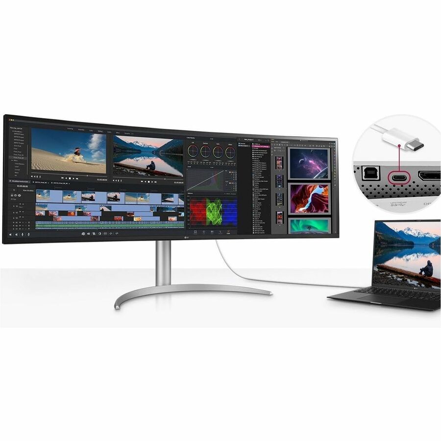 LG 49WQ95C-W 49" UW-QHD Curved Screen Gaming LCD Monitor - 32:9 49WQ95C-W