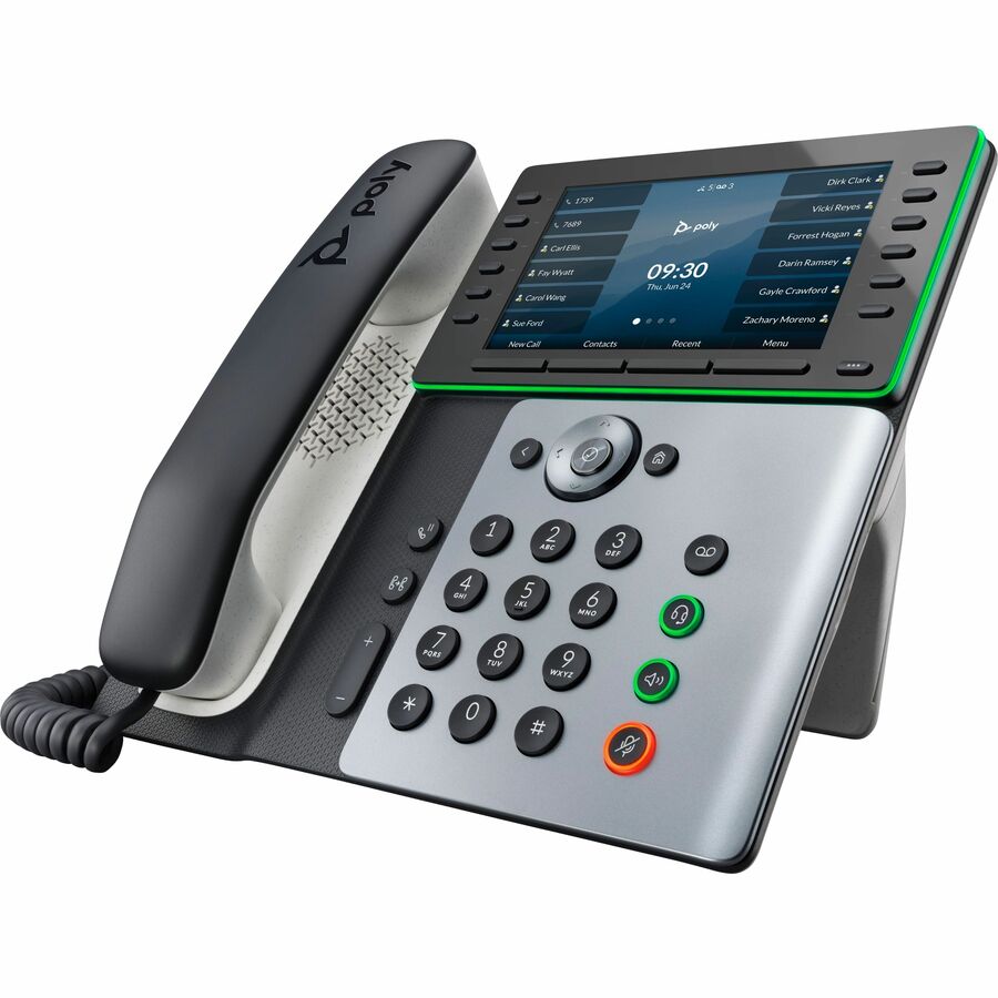 Téléphone IP Poly Edge E500 - Filaire - Filaire - Bureau, Montage mural - Noir 89B56AA#ABA