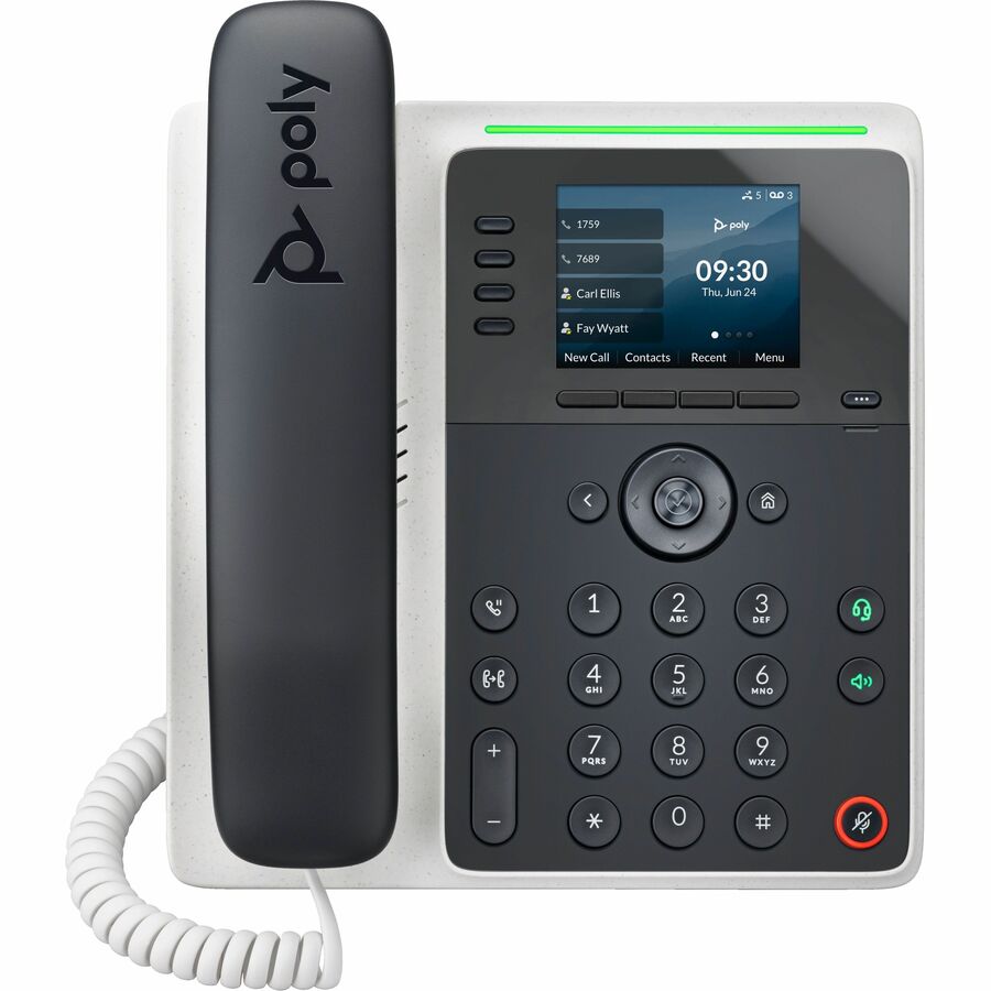 Téléphone IP Poly Edge E220 - Filaire - Filaire - Bluetooth - Bureau, Montage mural - Noir 89B50AA#ABA