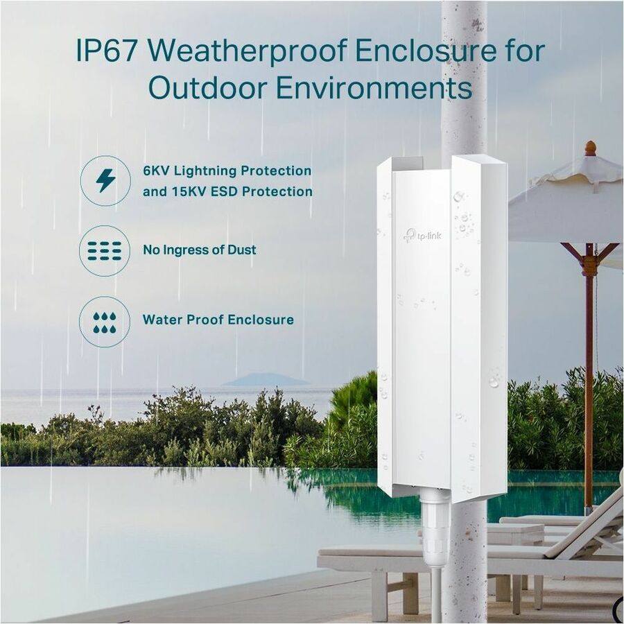TP-Link Omada EAP650-Outdoor Dual Band IEEE 802.11 a/b/g/n/ac/ax 3 Gbit/s Wireless Access Point - Indoor/Outdoor EAP650-OUTDOOR