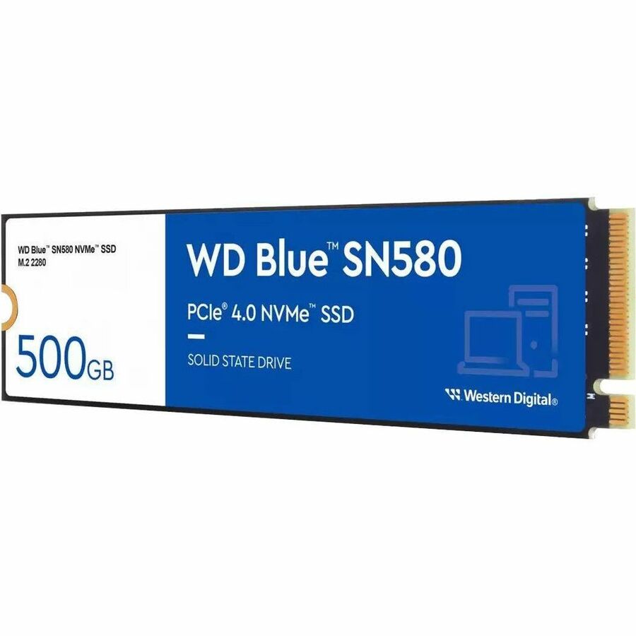 WD Blue SN580 WDS500G3B0E 500 GB Solid State Drive - M.2 2280 Internal - PCI Express NVMe (PCI Express NVMe 4.0 x4) - Blue WDS500G3B0E