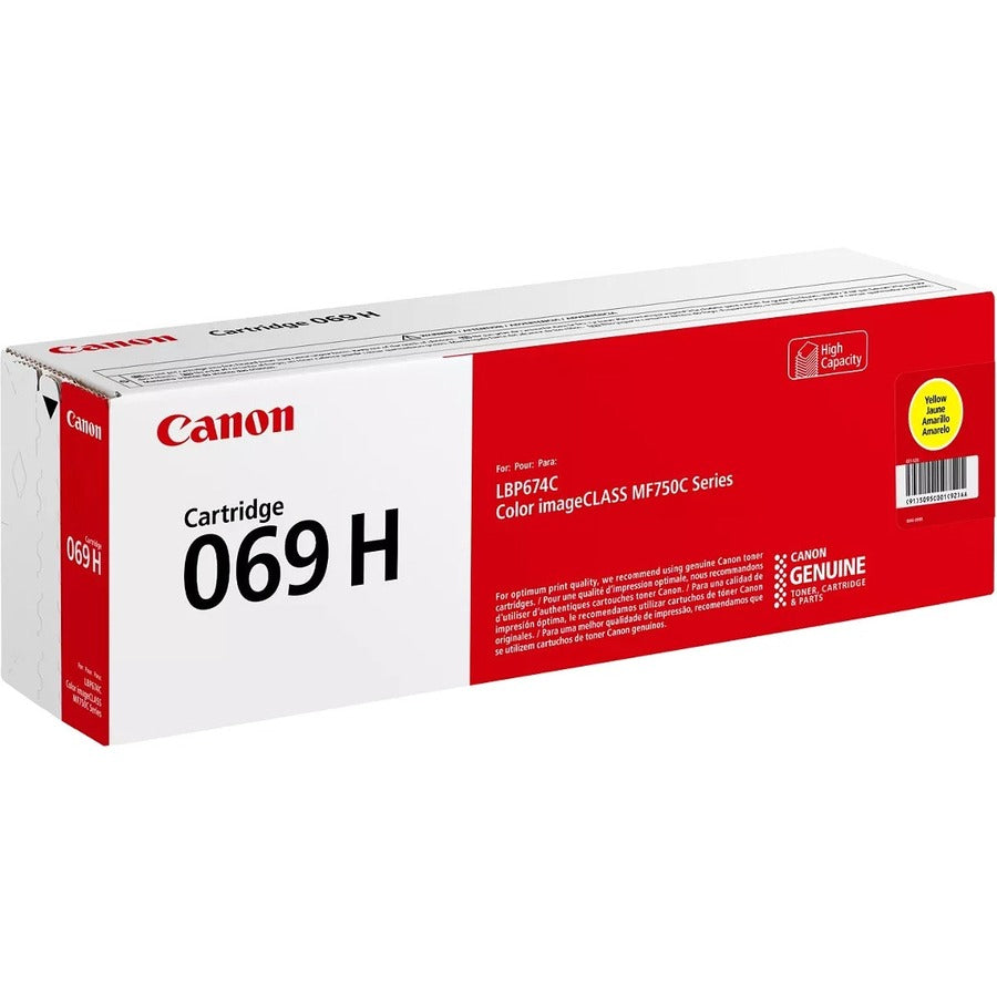 Cartouche de toner laser originale à haut rendement Canon 069 - Jaune - 1 paquet 5095C001