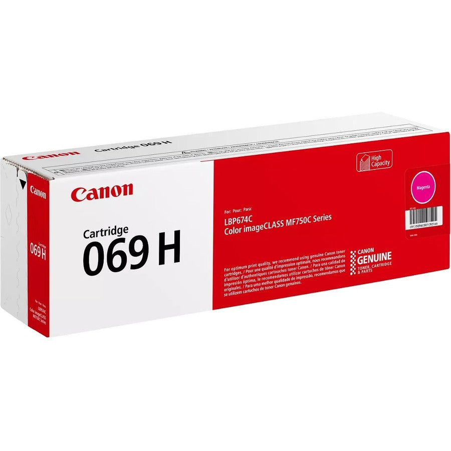 Cartouche de toner laser originale à haut rendement Canon 069 - Magenta - 1 paquet 5096C001