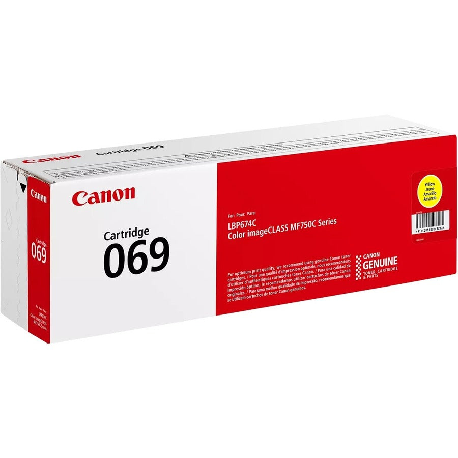 Cartouche de toner laser originale à rendement standard Canon 069 - Jaune - 1 paquet 5091C001
