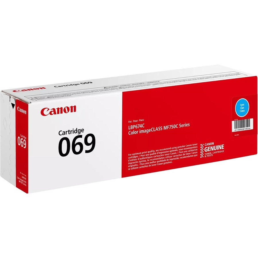 Cartouche de toner laser originale à rendement standard Canon 069 - Cyan - 1 paquet 5093C001