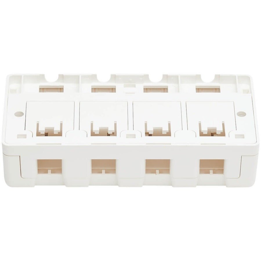 Tripp Lite by Eaton Surface-Mount Box for Keystone Jacks - 4 Ports, White N082-004-WH