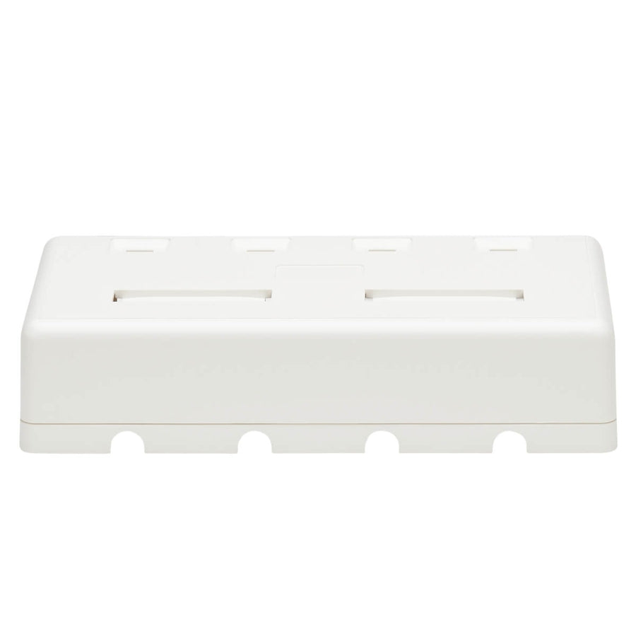 Tripp Lite by Eaton Surface-Mount Box for Keystone Jacks - 4 Ports, White N082-004-WH