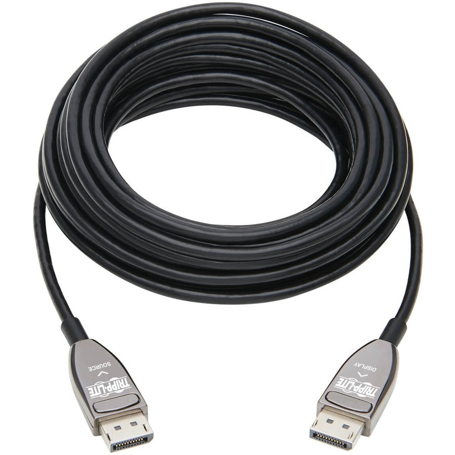 Câble optique actif à fibre optique DisplayPort Tripp Lite by Eaton P580F3-25M-8K6, M/M, noir, 25 m (82 pi) P580F3-25M-8K6