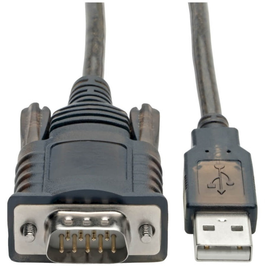 Câble adaptateur Tripp Lite by Eaton RS232 vers USB avec rétention COM (USB-A vers DB9 M/M), FTDI, 1,5 m U209-005-COM