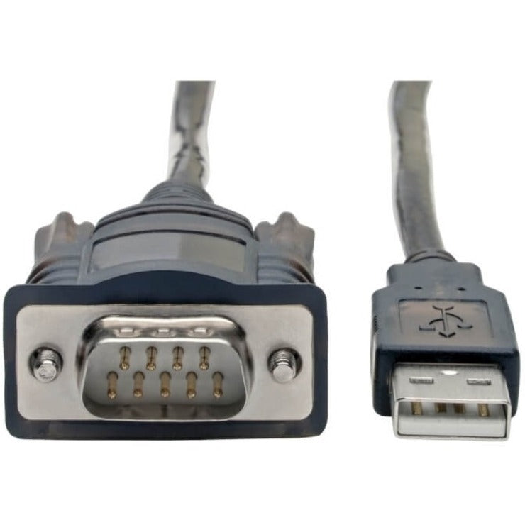 Tripp Lite by Eaton RS232 to USB Adapter Cable with COM Retention (USB-A to DB9 M/M), FTDI, 5 ft. U209-005-COM
