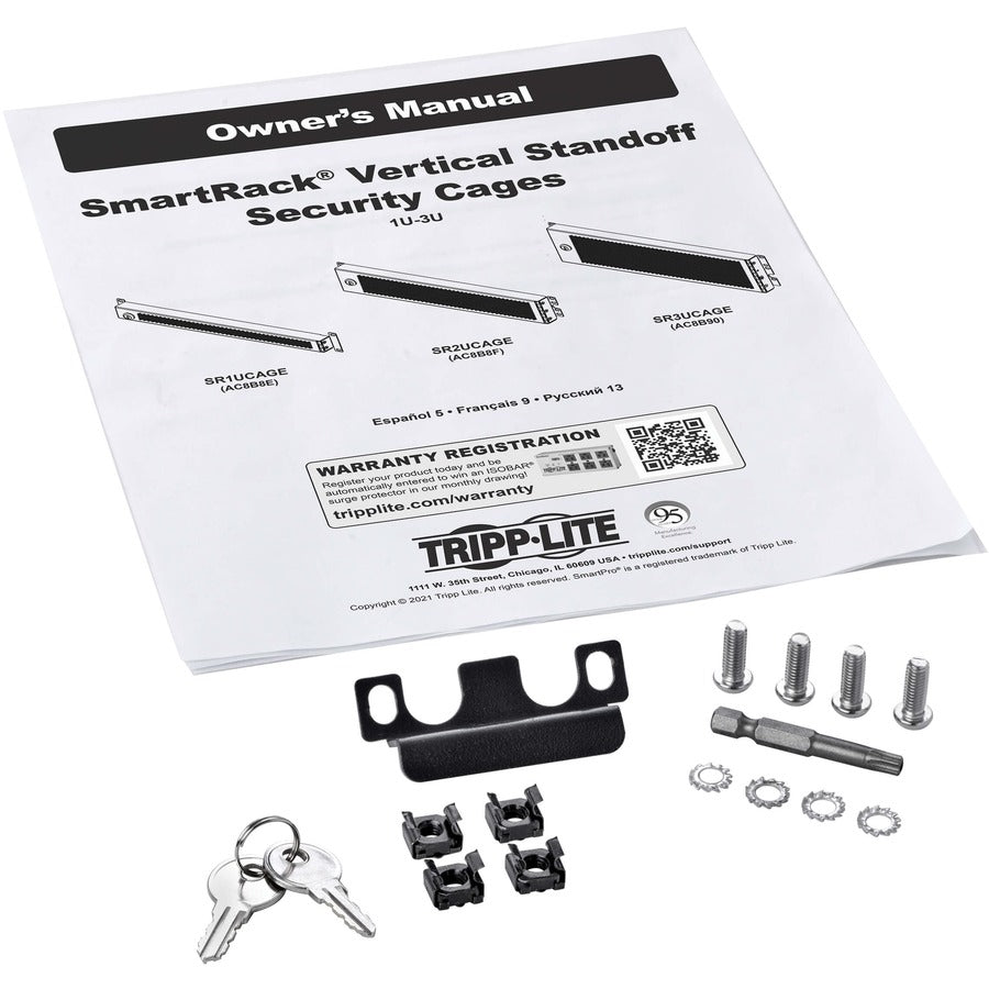 Tripp Lite by Eaton Cage de sécurité à charnière pour équipement de rack, 1U, avant SR1UCAGE