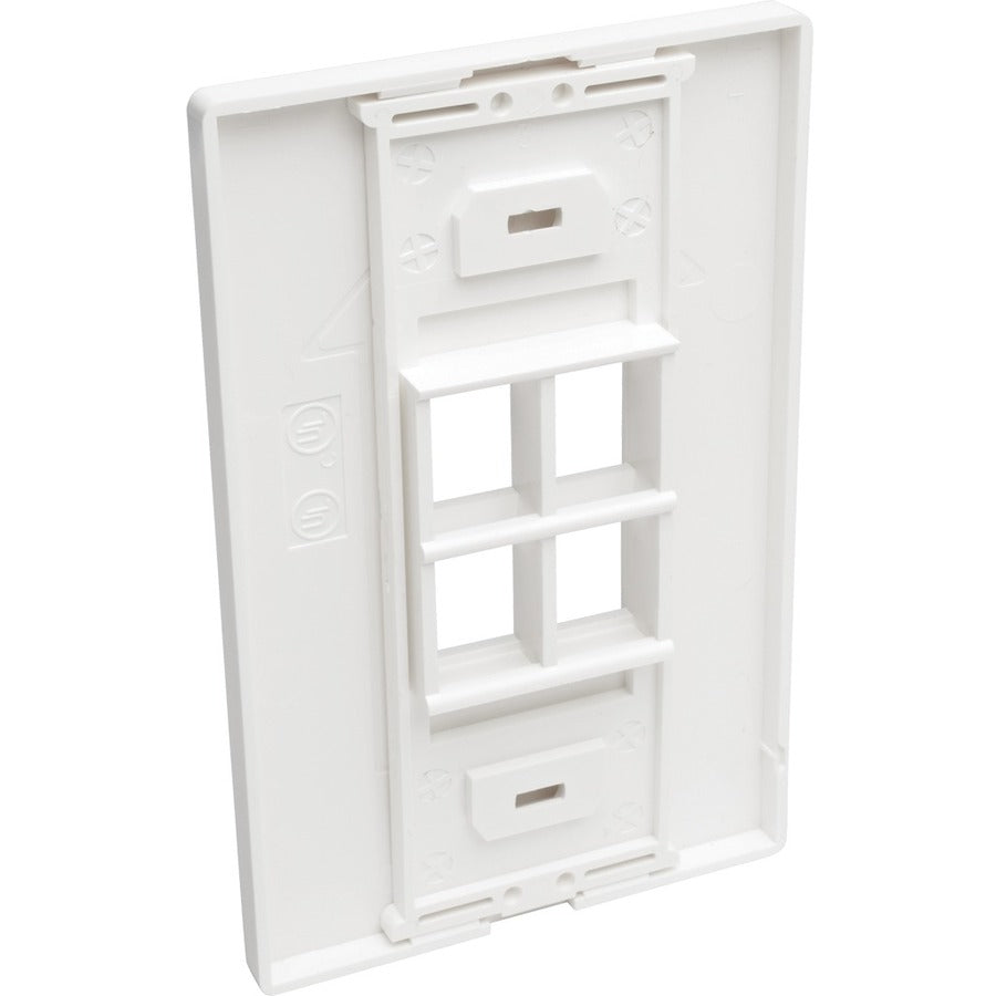 Tripp Lite by Eaton Plaque murale universelle Keystone à 4 ports, blanc N080-104