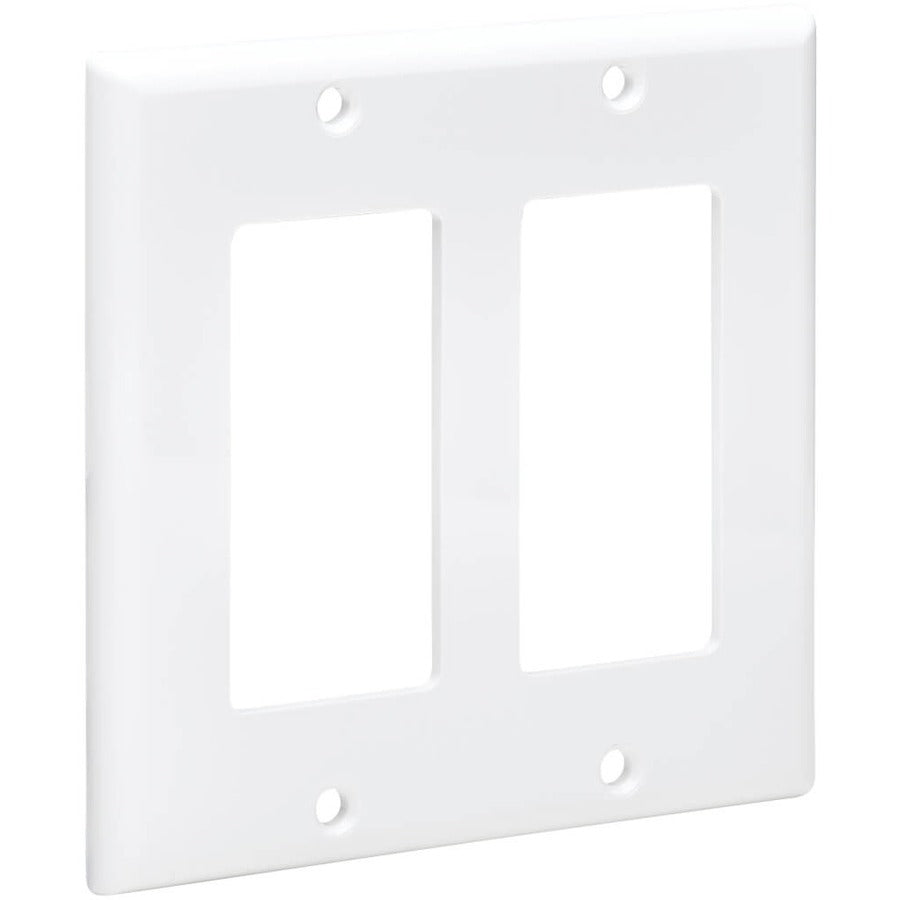 Tripp Lite by Eaton Plaque frontale double, style Decora – verticale, blanche N042D-200-WH