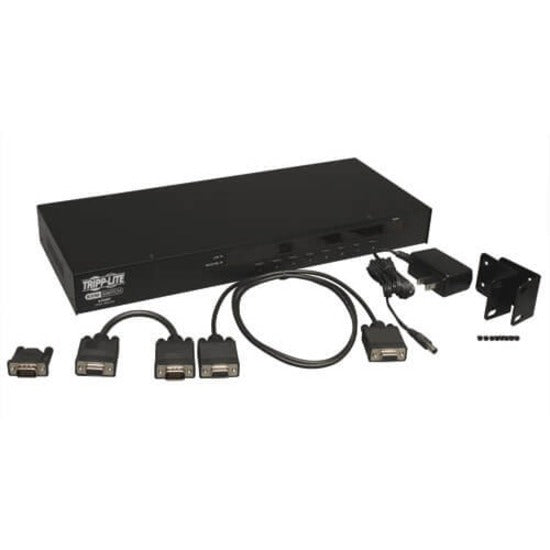 Commutateur KVM USB/PS2 Tripp Lite 8 ports 1U monté en rack - Boîtier en acier B042-008